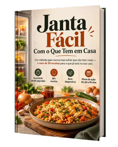 Capa do eBook Janta Fácil Com o Que Tem em Casa
