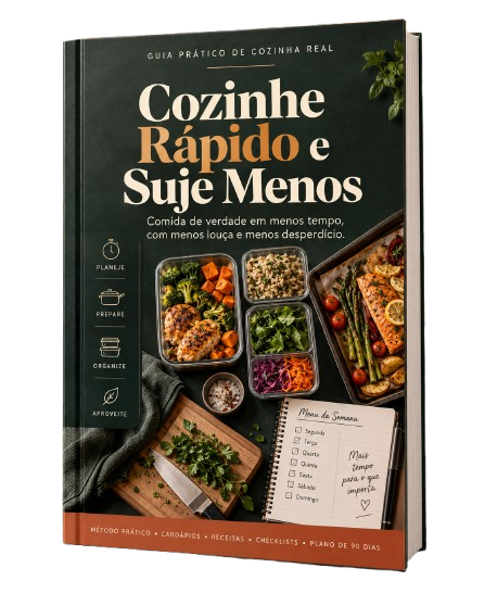 Capa do ebook Cozinhe Rápido e Suje Menos